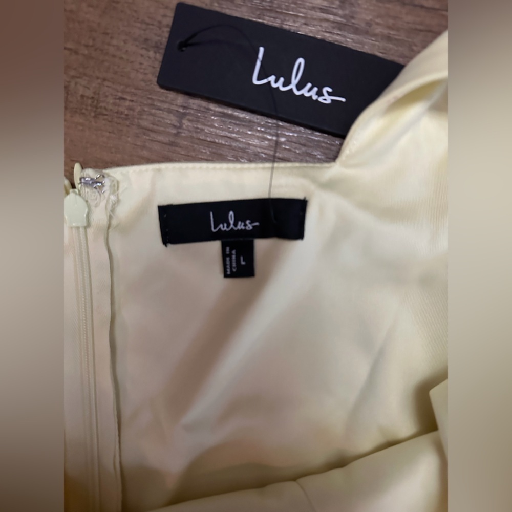 Lulus Glamorous Disposition Light Yellow Ruched Maxi Dress - Picture 5 of 5